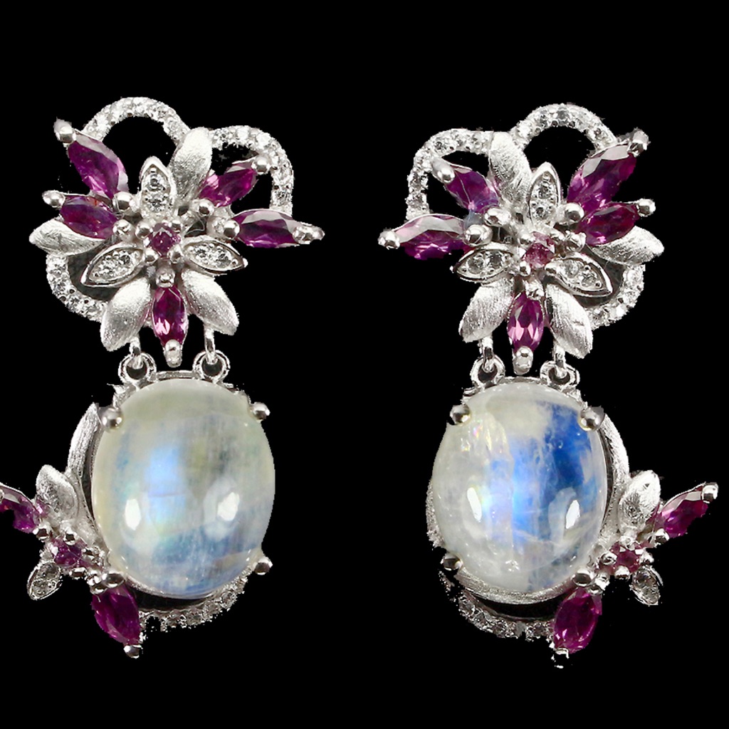 The Most Feminine Genuine Moonstone Earrings 380$
